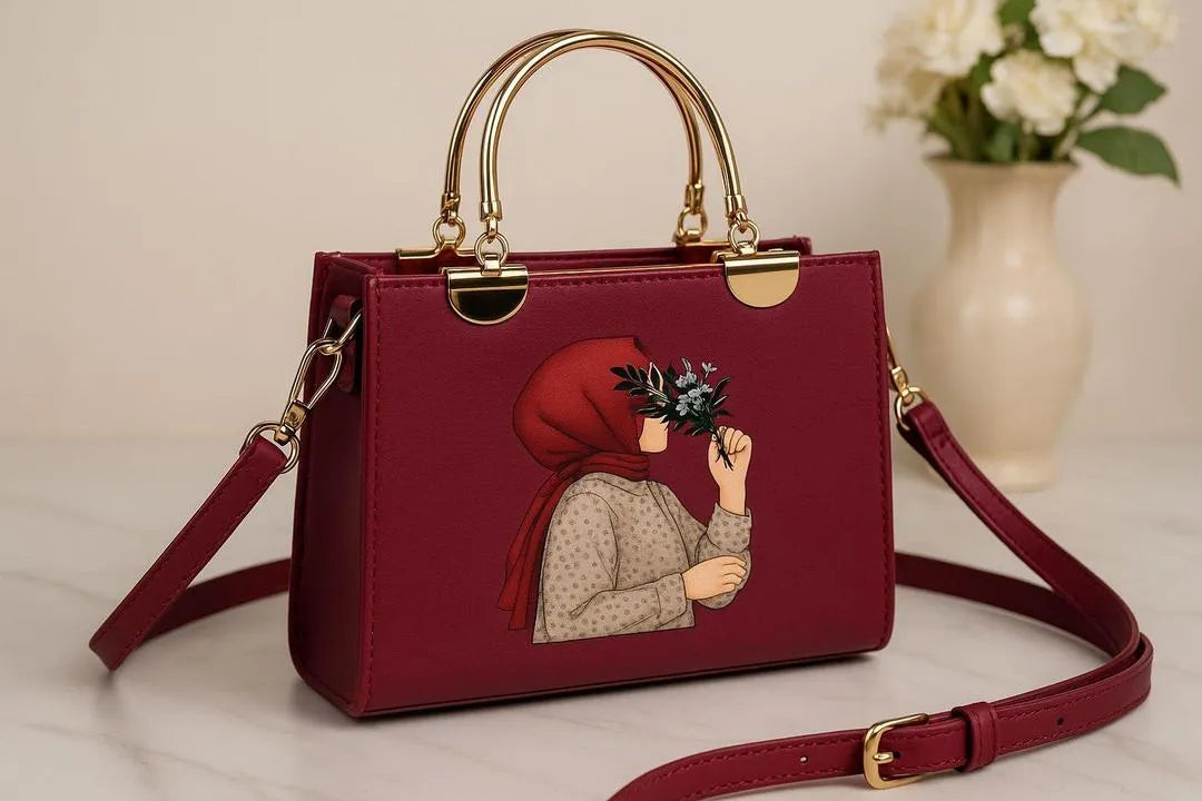 Girl’s PU Leather Printed Crossbody Bag