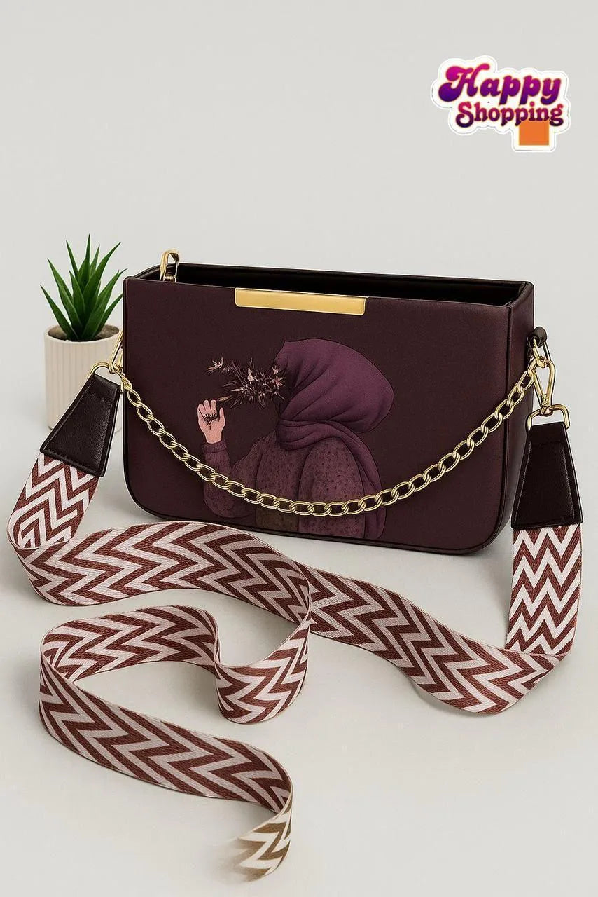 Girl’s Crossbody Bag – Hijab Girl Printed Design