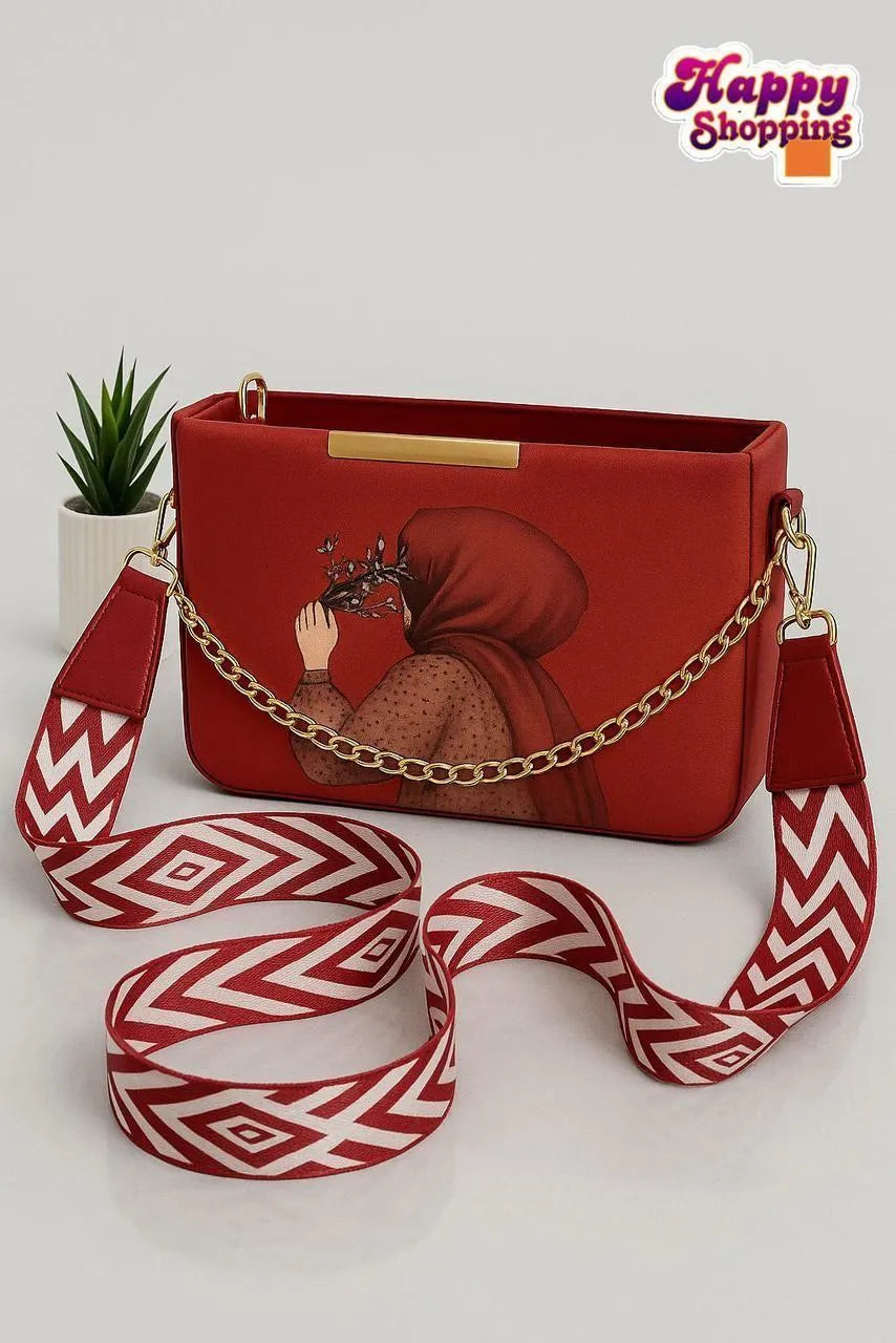 Girl’s Crossbody Bag – Hijab Girl Printed Design