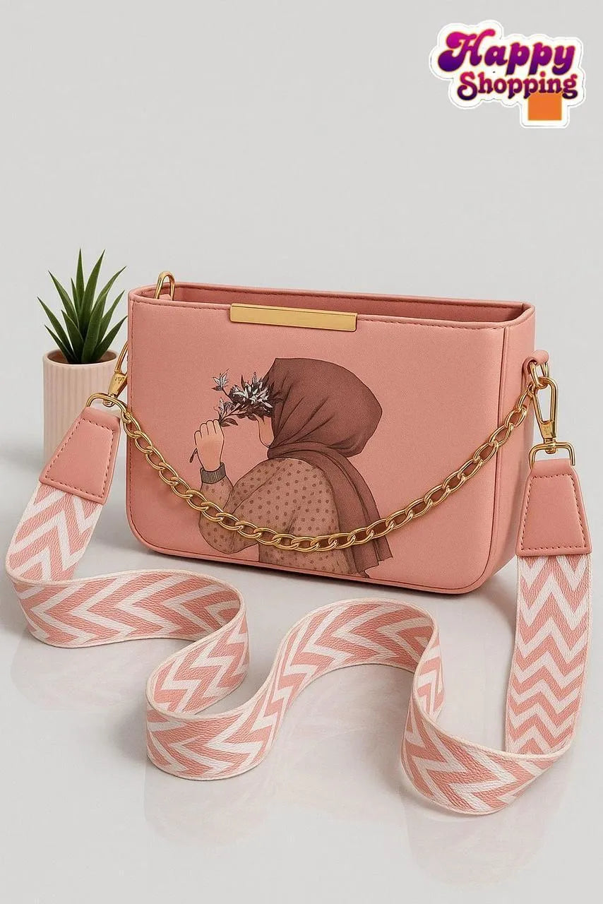 Girl’s Crossbody Bag – Hijab Girl Printed Design