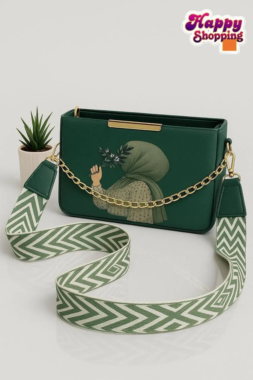 Girl’s Crossbody Bag – Hijab Girl Printed Design