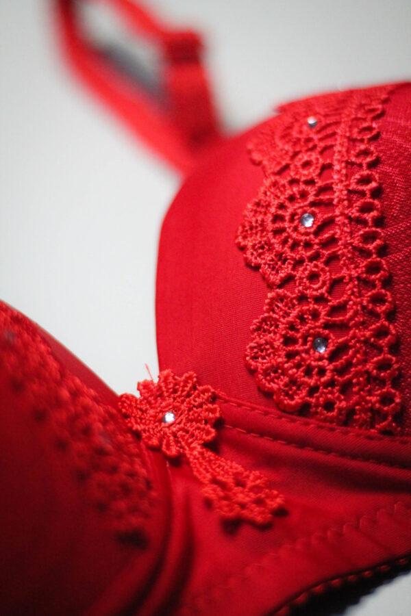 1 Pc Cotton Lace Padded Bra