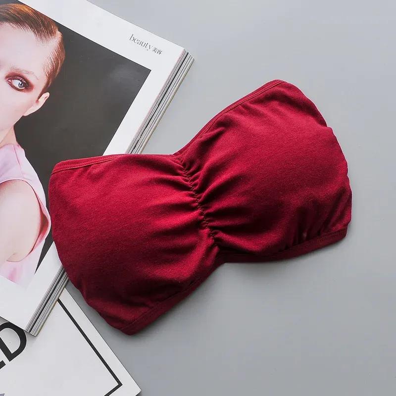 Jersey Plain Comfortable And Lightweight Back Cross Top Padded Bra