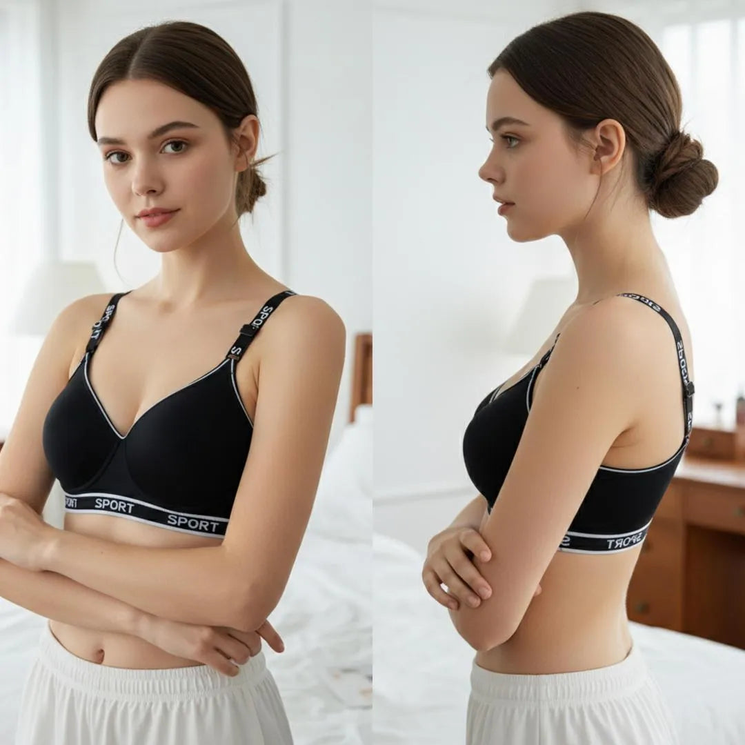 Silk Plain Comfortable And Lightweight Sports Bra
